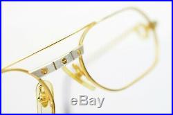 Authentic Cartier Eyeglass Frame Santos Gold X Bordeaux No Lenses 1102287