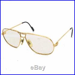 Authentic Cartier Eyeglass Frame Serie LimiteeTrinity Goldtone Black 375944