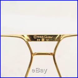 Authentic Cartier Eyeglass Frame Serie LimiteeTrinity Goldtone Black 375944