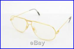 Authentic Cartier Eyeglass Frame Vendome Gold X Bordeaux 266752