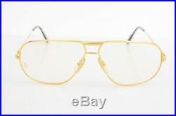 Authentic Cartier Eyeglass Frame Vendome Gold X Bordeaux 266752