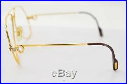 Authentic Cartier Eyeglass Frame Vendome Gold X Bordeaux (NO LENSES) 1201716