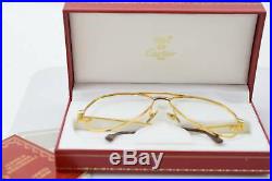 Authentic Cartier Eyeglass Frame Vendome Gold X Bordeaux (NO LENSES) 1201716