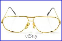 Authentic Cartier Eyeglass Frame Vendome Gold X Bordeaux No Lenses 804470