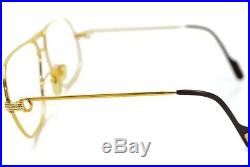 Authentic Cartier Eyeglass Frame Vendome Gold X Bordeaux No Lenses 804470