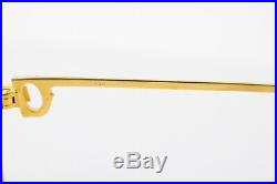 Authentic Cartier Eyeglass Frame Vendome Santos Gold X Bordeaux 1101238