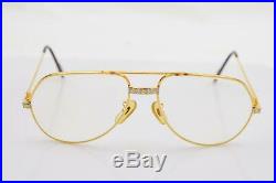 Authentic Cartier Eyeglasses Gold X Bordeaux 376152