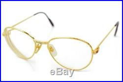 Authentic Cartier Eyeglasses WithPrescription Lenses Goldtone S Sapphire 56448