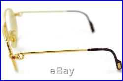 Authentic Cartier Eyeglasses WithPrescription Lenses Goldtone S Sapphire 56448