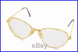 Authentic Cartier Eyeglasses With Prescription Lenses Goldtone S Sapphire 56448
