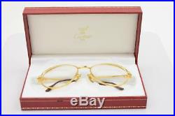 Authentic Cartier Eyeglasses With Prescription Lenses Goldtone S Sapphire 56448