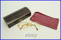 Authentic Cartier Must Louis 55 20 140 Oval Gold GP Vintage Eyeglasses Frames