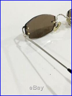 Authentic Cartier Paris Frameless Gold And Silver Glasses