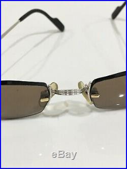 Authentic Cartier Paris Frameless Gold And Silver Glasses