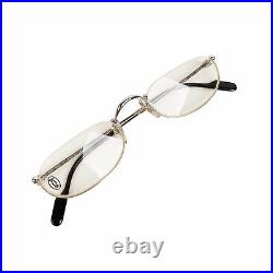 Authentic Cartier Paris Mint Silver Platine Eyeglasses T8100348 51-23 140mm