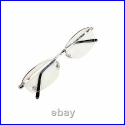 Authentic Cartier Paris Mint Unisex Half Rim Eyeglasses T8100611 53-19 140mm