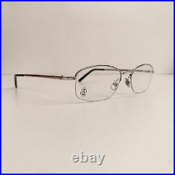 Authentic Cartier Paris Mint Unisex Half Rim Eyeglasses T8100611 53-19 140mm