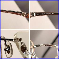 Authentic Cartier Paris Mint Unisex Rimless Eyeglasses Panthere 55-18 130mm