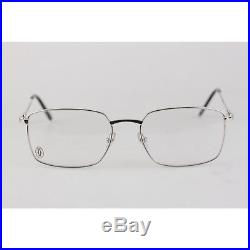 Authentic Cartier Paris Silver Platinum Eyeglasses Mod. T8100662 New Old Stock
