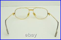 Authentic Cartier Romance Santos 56 16 135 GP Vintage Aviator Eyeglasses Frames