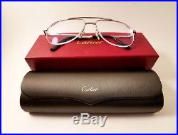 Authentic Cartier Santos Vintage Aviator Titanium Eyeglass Frames 54-16 France