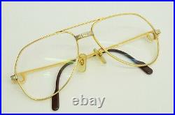 Authentic Cartier Vendome Santos 59 16 140 GP Vintage Aviator Eyeglasses Frames