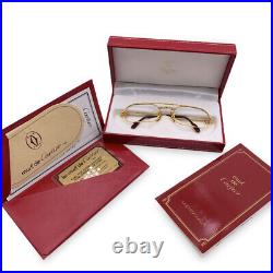 Authentic Cartier Vintage 22K Gold Pl. Louis Vendome LC Decor 53/20 Eyeglasses