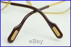 Authentic Cartier Vintage Eyeglasses Rx Must Louis 130 53 20 Gold 18K GP 1983