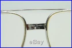 Authentic Cartier Vintage Eyeglasses Vendome Louis 62 14 140 Rx Platine Aviator
