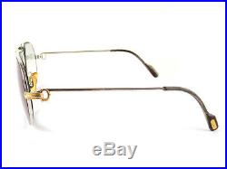 Authentic VTG Cartier B082161 Goldtone Eyeglasses Frame Made in France + Case