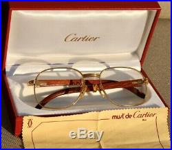 Authentic Vintage Cartier 24K Gold Monceau Palister Eyeglasses