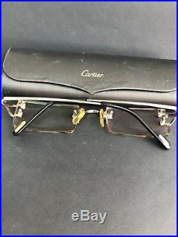 Authentic Vintage Cartier C Decor eyeglass frame Chrome Finish #