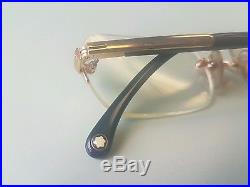 Authentic Vintage MONT BLANC Meisterstuck Eyeglasses Rimless Frame GOLD/BLACK