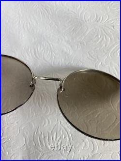 Authentic Vintage Women's Mod Colored Round Lenses French Sunglasses RARE