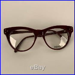 Authentic Yves Saint Laurent Vintage Burgundy Procris 52mm Eyeglasses Frame