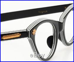 Authentic vintage 1950s cateye eglasses Selecta Caresse black and white two tone