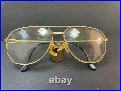 Authentic vintage rare Fred AMERICA CUP Eyeglasses steel rope gold trims R13