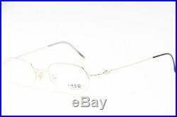 BRAND NEW VINTAGE FRED F10 L03 SILVER BLACK EYEGLASSES AUTHENTIC WithCASE