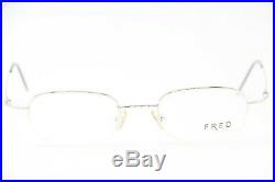 BRAND NEW VINTAGE FRED F10 L03 SILVER BLACK EYEGLASSES AUTHENTIC WithCASE