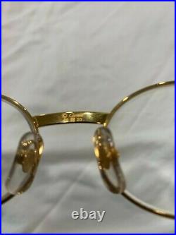 Beautiful Vintage Cartier 135b Gold/Wood Frame Eyeglasses 49-20 Rare