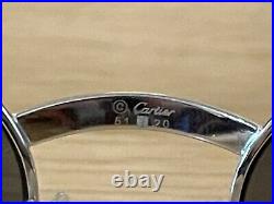 Beautiful Vintage Cartier 135b Silver/Wood Frame Eyeglasses 51-20 Rare