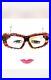 Big 50mm Extreme Tiki Carved Eyeglass Frame France 60s Novelty Futuristic Mod