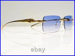 Bonano Calabria Gold Glasses Eyeglasses Sunglasses Frame Vintage 54 JPG Cartier