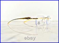 Bonano Calabria Rimless Gold Eyeglasses Sunglasses Frame Vintage Cartier Hilton