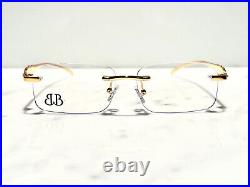 Bonano Calabria Rimless Gold Eyeglasses Sunglasses Frame Vintage Cartier Hilton