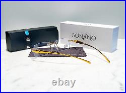 Bonano Calabria Rimless Gold Eyeglasses Sunglasses Frame Vintage Cartier Hilton