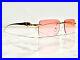 Bonano Calabria Rimless Gold Eyeglasses Sunglasses Frame Vintage Designer RED