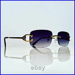 Bonano Venician Rimless Silver Eyeglasses Sunglasses Frame Vintage Designer