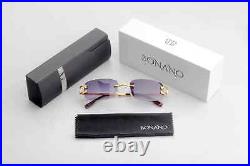 Bonano Venician Rimless Silver Eyeglasses Sunglasses Frame Vintage Designer