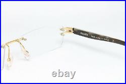 Bugatti 408-03 Original Glasses Eyeglasses Gold Filled Horn Rimless Vintage
